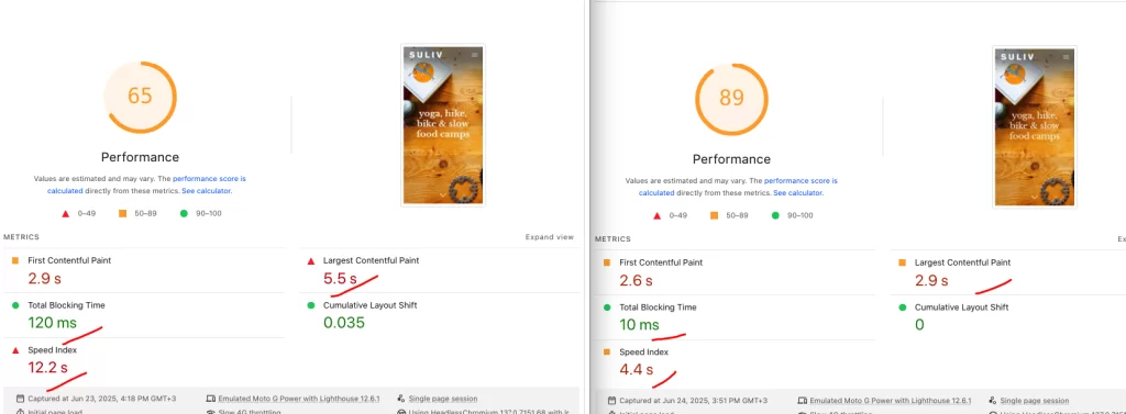 Elementor speed improvement